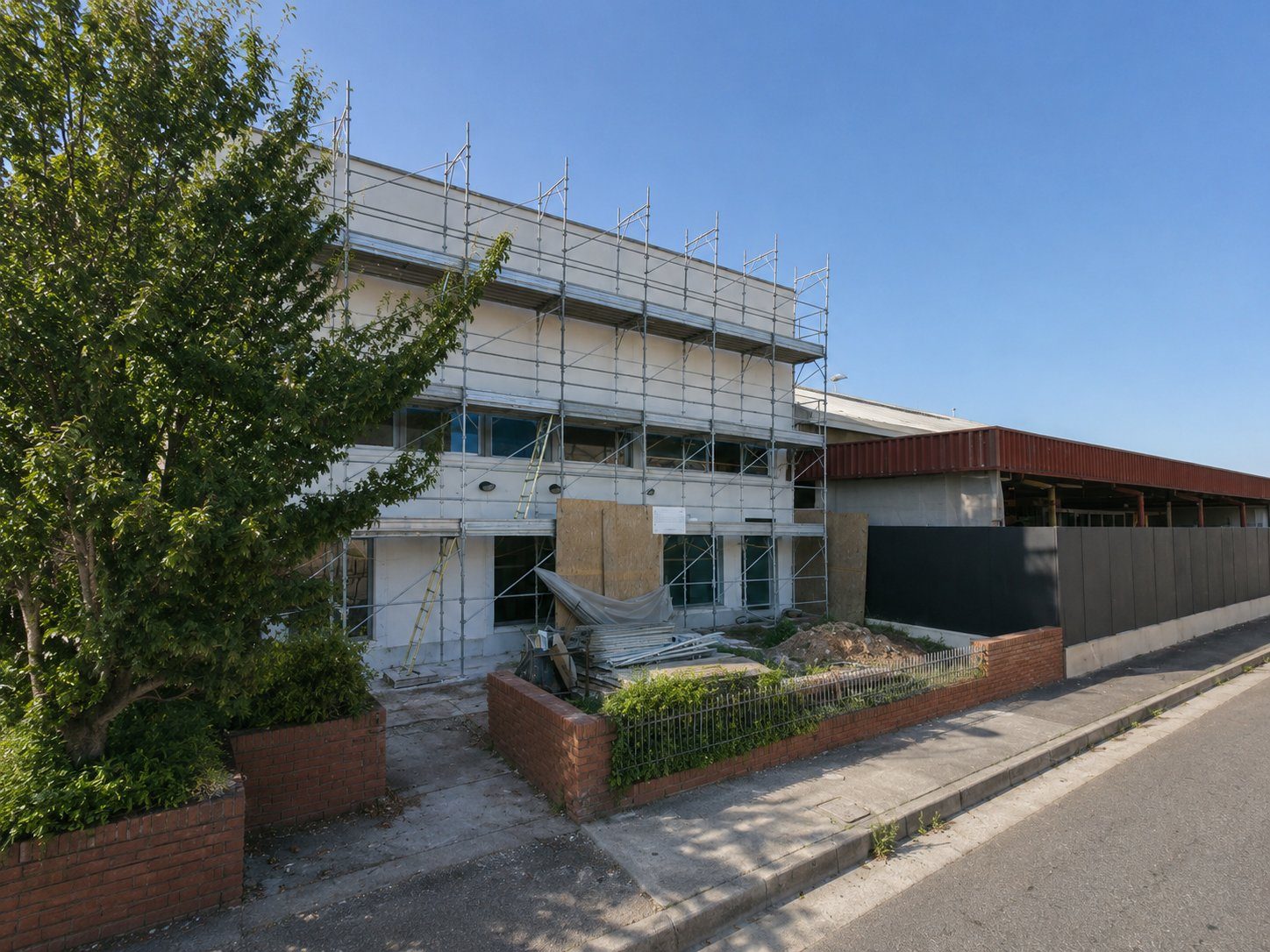 Palazzina Cliper durante la riqualificazione